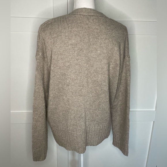 The Drop Chunky Knit Cardigan - Mushroom - Picture 2 of 3